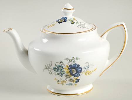 Blue Corn Flower Small Teapot & Lid