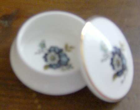 Blue Corn Flower Trinket Box & Lid