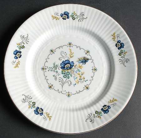 Blue Corn Flower Luncheon Plate