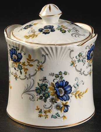 Blue Corn Flower Small Biscuit Barrel & Lid