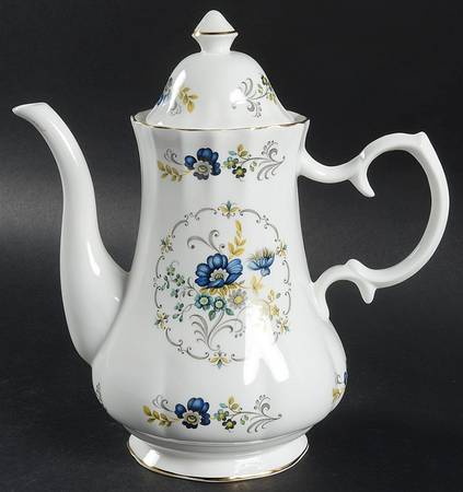 Blue Corn Flower Coffee Pot & Lid