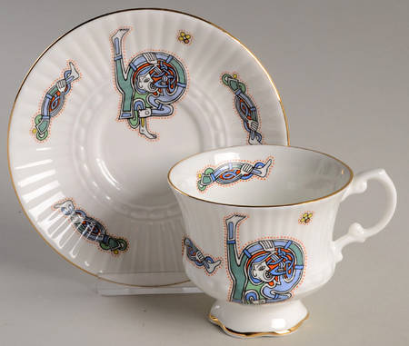 Book of Kells Footed Cup & Saucer Set