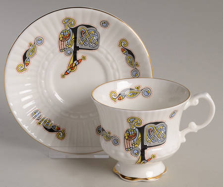 Book of Kells Footed Cup & Saucer Set