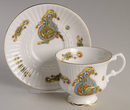 Book of Kells Footed Cup & Saucer Set