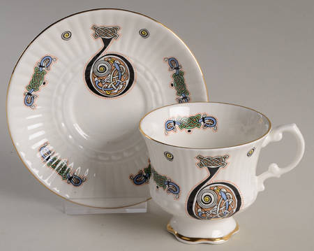 Book of Kells Footed Cup & Saucer Set