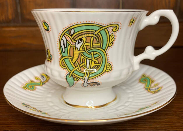 Book of Kells Footed Cup & Saucer Set