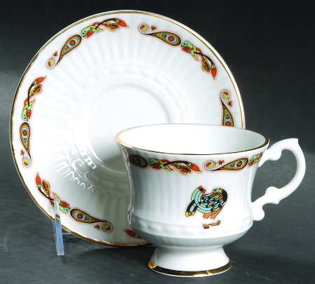 Book of Kells Footed Cup & Saucer Set