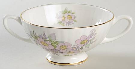 Irish Blossom Footed Cream Soup Bowl