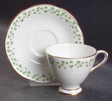 Shamrock Footed Cup & Saucer Set