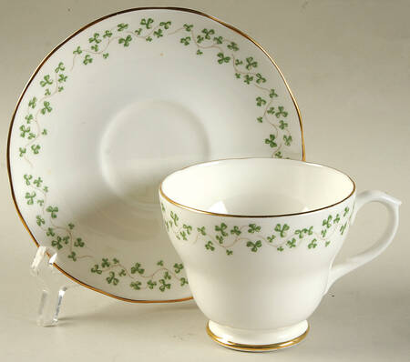 Shamrock Footed Cup & Saucer Set