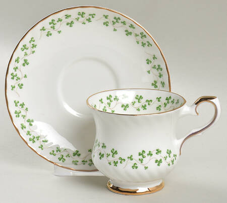 Shamrock Footed Cup & Saucer Set