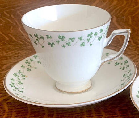 Shamrock Footed Cup & Saucer Set