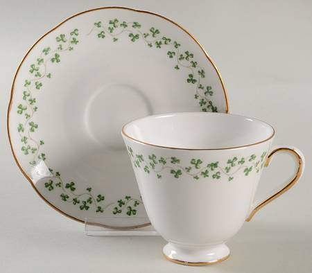 Shamrock Footed Cup & Saucer Set