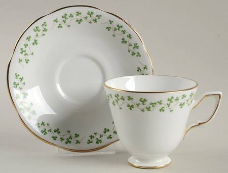 Shamrock Footed Cup & Saucer Set