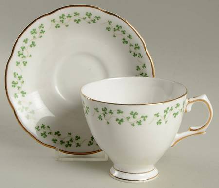 Shamrock Footed Cup & Saucer Set