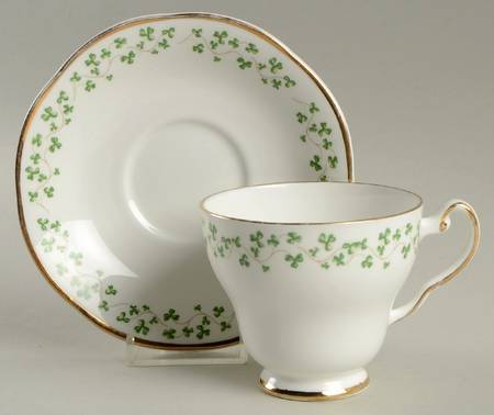 Shamrock Footed Cup & Saucer Set