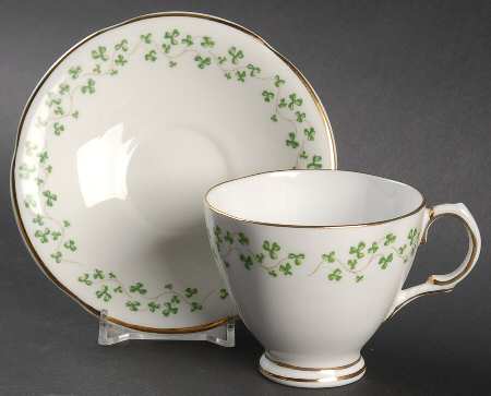 Shamrock Footed Cup & Saucer Set