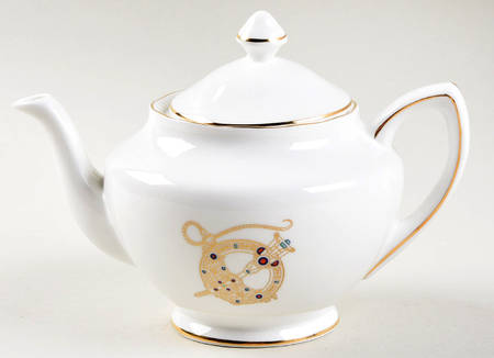 Tara Brooch (Smooth, Ribbed Rim) Mini Teapot & Lid