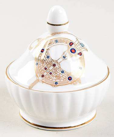 Tara Brooch (Smooth, Ribbed Rim) Mustard Jar & Lid