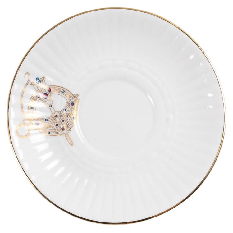 Tara Brooch (Smooth, Ribbed Rim) Saucer for Footed Cup