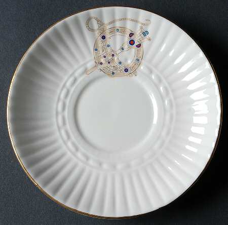 Tara Brooch (Smooth, Ribbed Rim) Saucer for Footed Cup