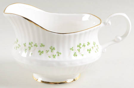 Trellis Shamrock (Ribbed, Fluted) Gravy Boat