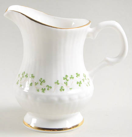 Trellis Shamrock (Ribbed, Fluted) Creamer