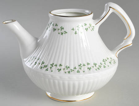 Trellis Shamrock (Ribbed, Fluted) Teapot No Lid