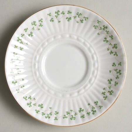 Trellis Shamrock (Ribbed, Fluted) Saucer for Footed Cup