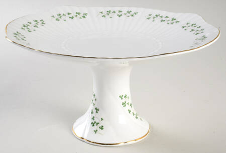 Trellis Shamrock (Ribbed, Fluted) 9" Pedestal Cake Stand