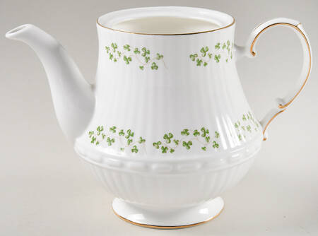 Trellis Shamrock (Ribbed, Fluted) Teapot No Lid