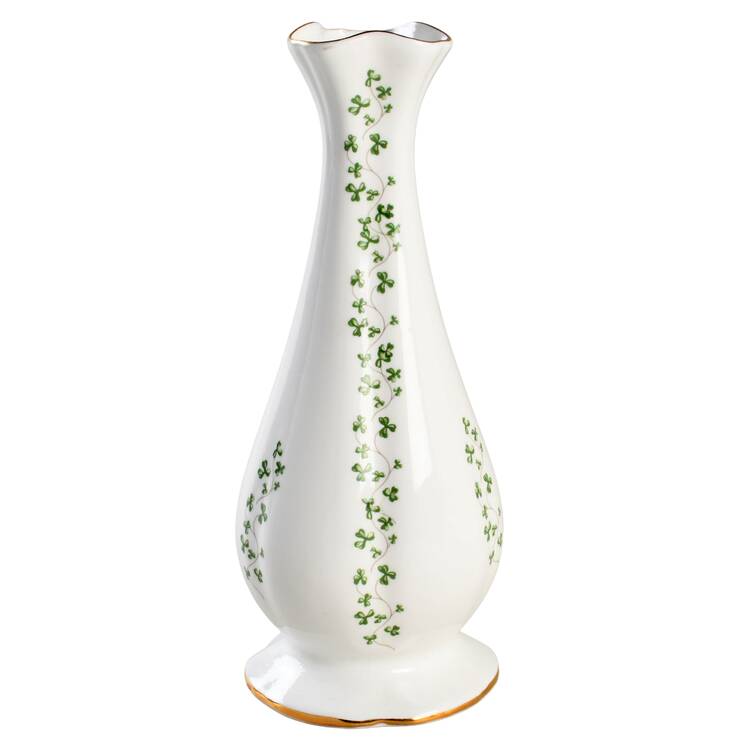 Trellis Shamrock (Ribbed, Fluted) 8" Bud Vase