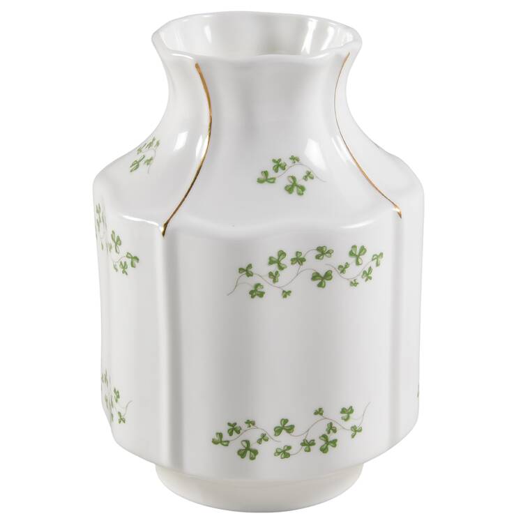 Trellis Shamrock (Ribbed, Fluted) 6" Vase