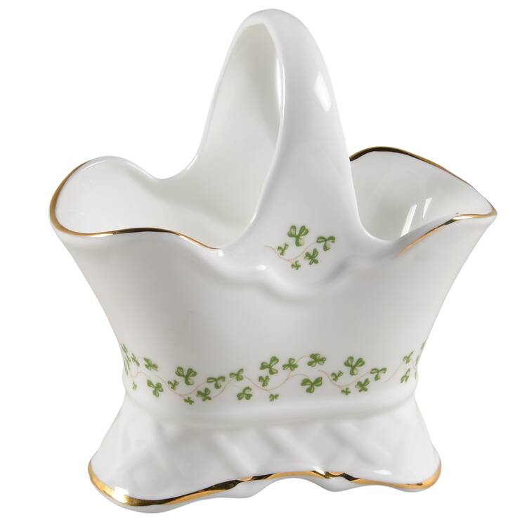 Trellis Shamrock (Ribbed, Fluted) Small Basket