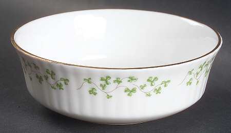 Trellis Shamrock (Ribbed, Fluted) Fruit/Cereal Bowl