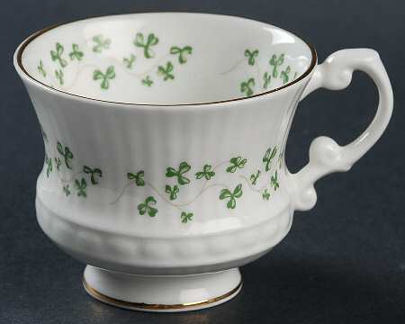 Trellis Shamrock (Ribbed, Fluted) Footed Demitasse Cup