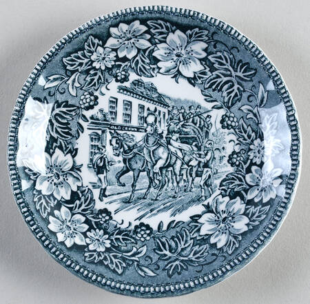 Coaching Taverns Teal Green Saucer for Demitasse Cup