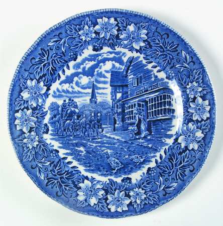 Coaching Taverns Blue Salad Plate
