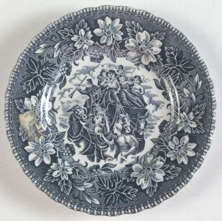 Coaching Taverns Blue Bread & Butter Plate
