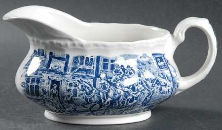 Coaching Taverns Blue Gravy Boat