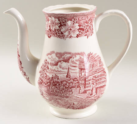 Coaching Taverns Pink Coffee Pot No Lid