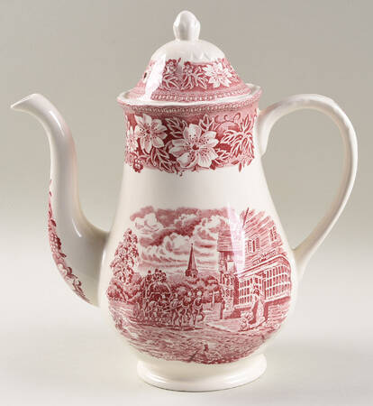 Coaching Taverns Pink Coffee Pot & Lid