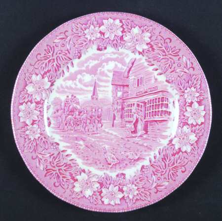 Coaching Taverns Pink Salad Plate