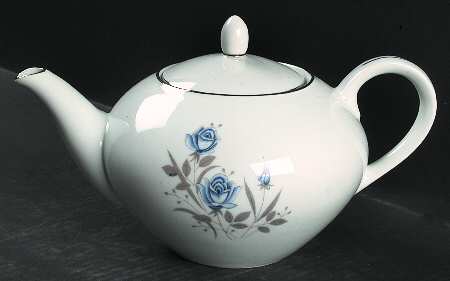 Blue Rose Teapot & Lid