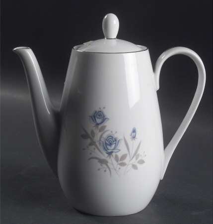 Blue Rose Coffee Pot & Lid