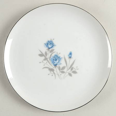 Blue Rose Salad Plate