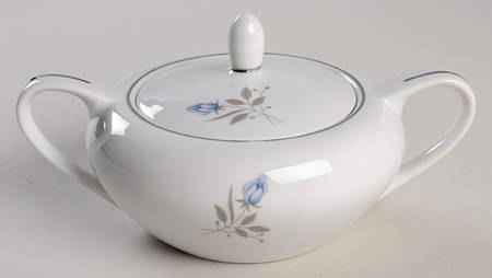 Blue Rose Sugar Bowl & Lid