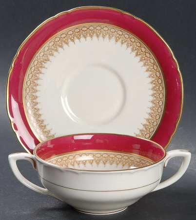 Admiration Flat Cream Soup Bowl & Saucer Set