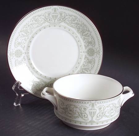 Allegro Flat Cream Soup Bowl & Saucer Set