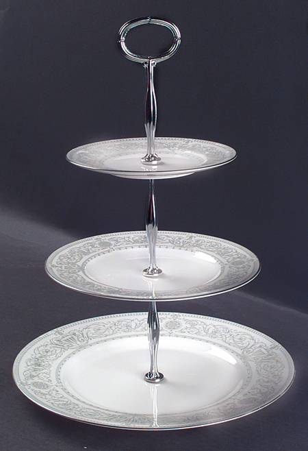 Allegro 13 7/8"-14 1/4" 3-Tiered Serving Tray(DP,SP,BB) HC